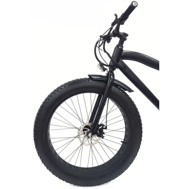 Rower Elektryczny Fatbike Górski 26 Tarcze 250W Wspomaganie 3 Tryby Cyngle