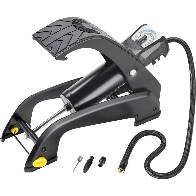 Pompka Nożna Michelin Z Manometrem Analogowa Jednotłokowa Do Opon Solidna