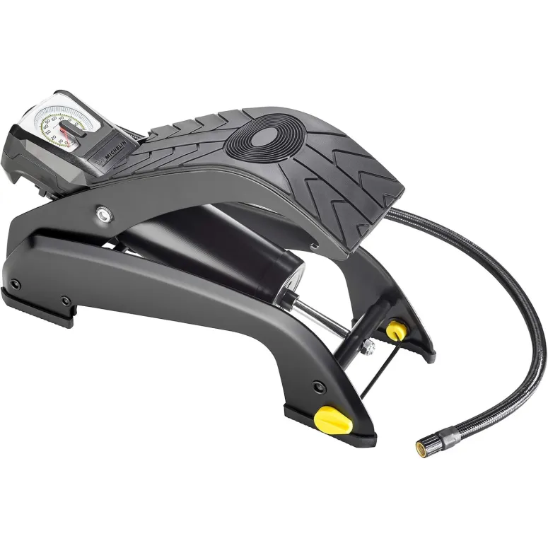 Pompka Nożna Michelin Z Manometrem Analogowa Jednotłokowa Do Opon Solidna