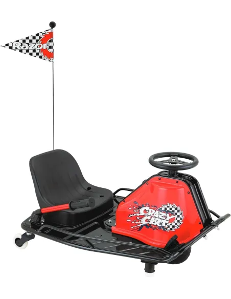 Gokart Crazy Cart 19 km/h Razor SPORT Koła 360° 100W 40min Jazdy Max. 63kg