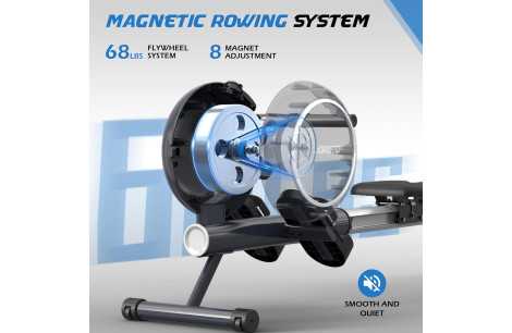 Wioślarz Magnetyczny JOROTO JR40 Bluetooth 8 Ustawień Oporu Do 140 KG - 2