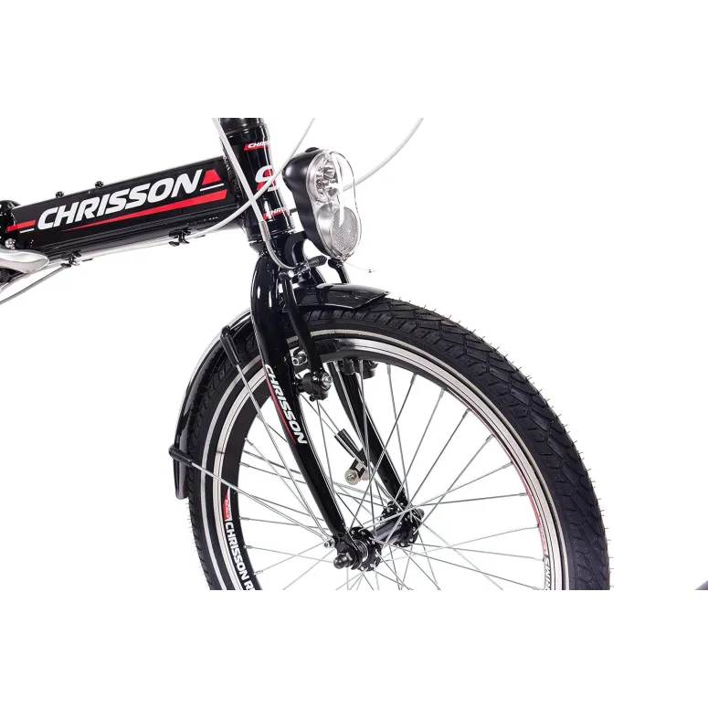 Rower Miejski Składany Unisex 20" V-brake Bagażnik Światła Dzwonek Stopka - 6