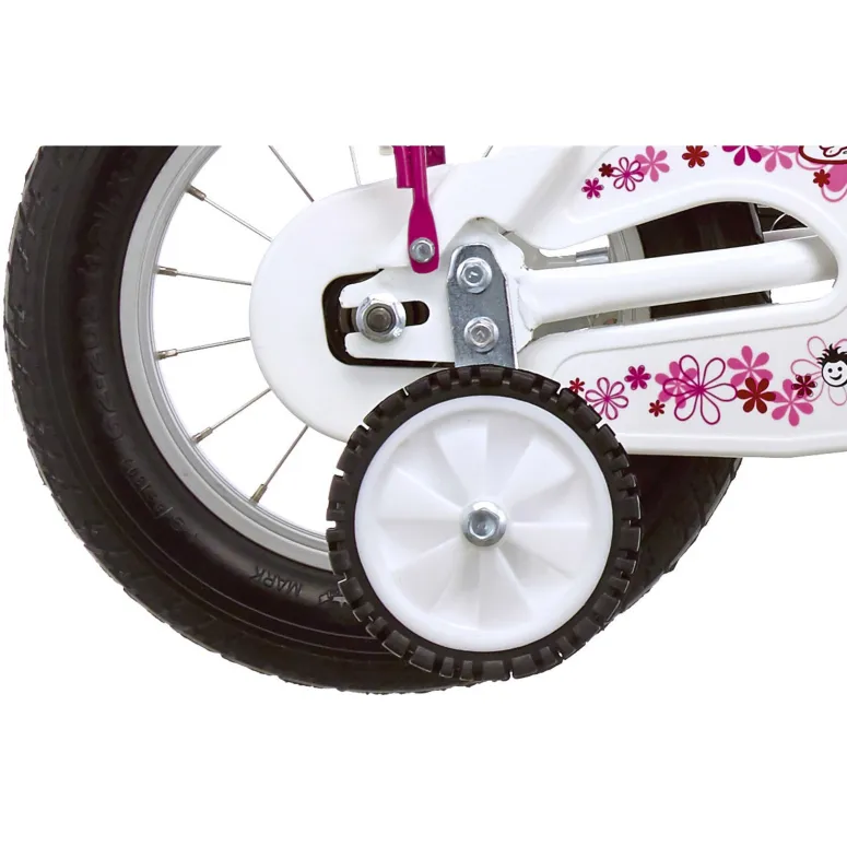 3+ Dziewczęcy Rowerek 12 Koła Boczne Kontra Koszyk