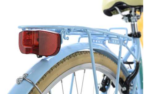 Rower Miejski 26 Damka Dziewczęcy Z Koszykiem Światła Bagażnik V Brake - 5