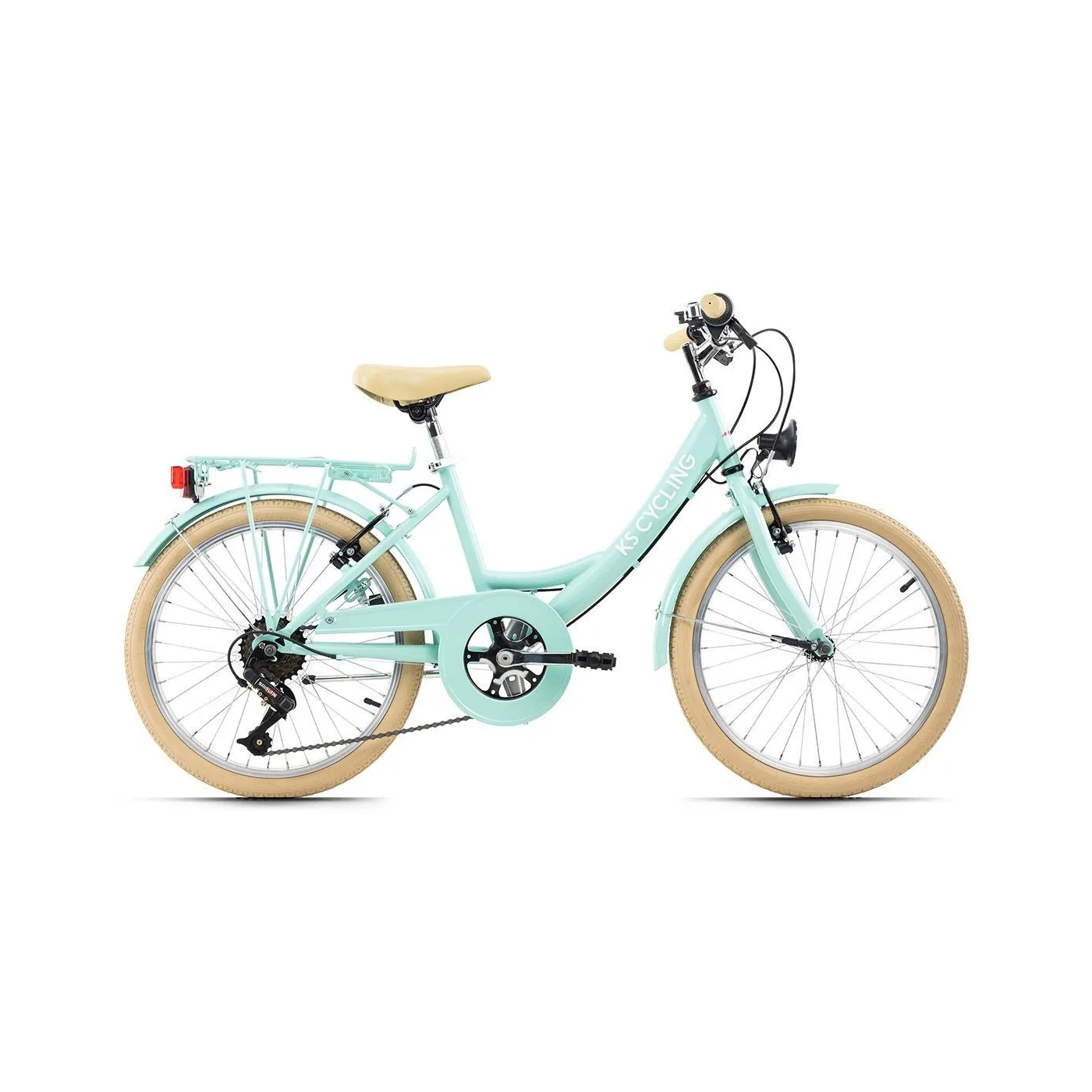 Dziewczęcy Rowerek Miejski 20 Bagażnik 6 Biegów