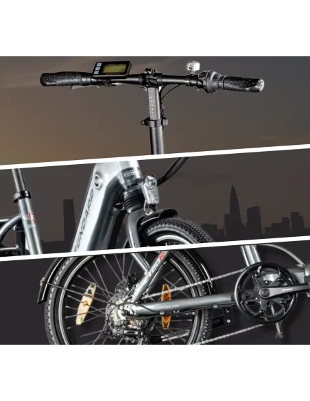 Elektryczny Rower Miejski 20 ALU Składak 250W 13Ah 5 Tryb Revo Wspomaganie