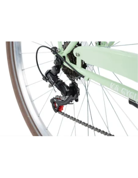 Damski Rower Miejski 28 Damka 6 Biegów Bagażnik