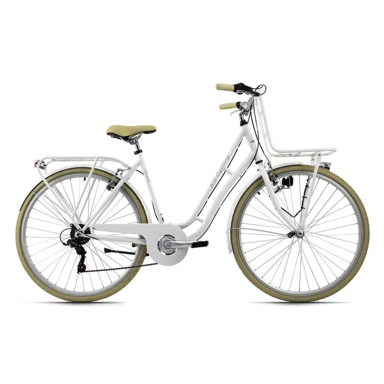 Rower Miejski Damski Retro 28 Bagażnik 6 Biegów