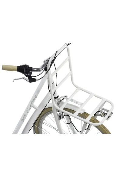 Rower Miejski Damski Retro 28 Bagażnik 6 Biegów