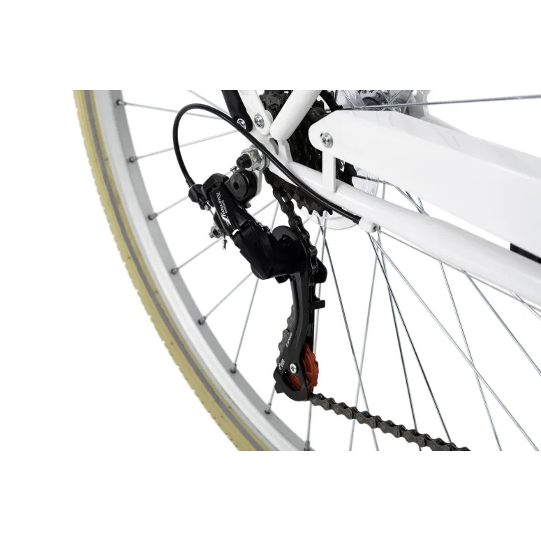 Rower Miejski Damski Retro 28 Bagażnik 6 Biegów