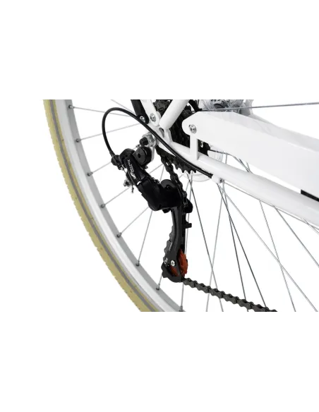 Rower Miejski Damski Retro 28 Bagażnik 6 Biegów