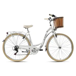 Retro Rower Miejski Damski 28 Błotniki 6 Biegów
