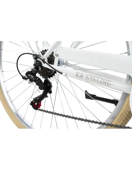 Rower Miejski Damski 28 Błotniki 6 Bieg Koszyk