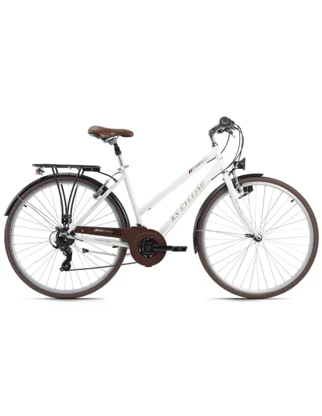 Rower Trekkingowy Damski 28 Retro Oświetlenie