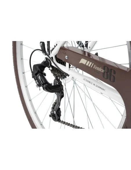 Rower Trekkingowy Damski 28 Retro Oświetlenie