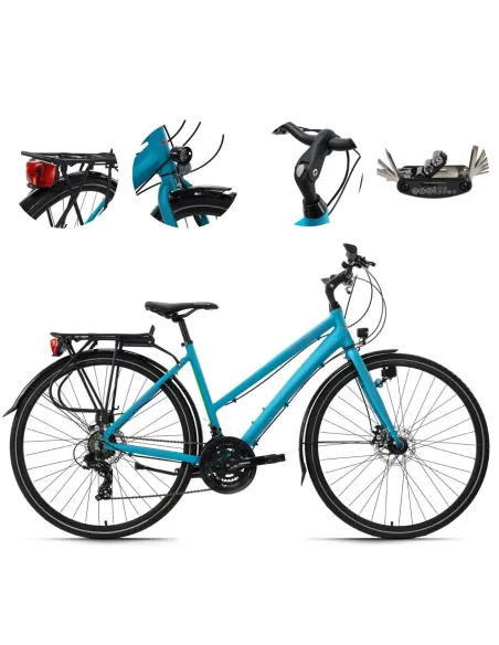 Rower Trekkingowy Damski 28 Alu Cyngle Błotniki Bagażnik Światła Dynamo