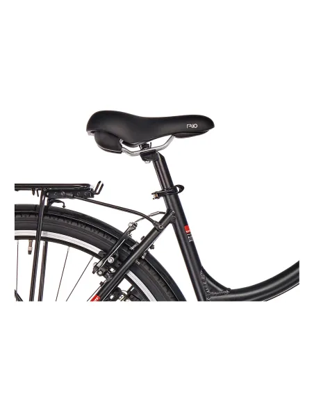 Trekkingowy Rower Damski 28 Lekki ALU 21 Biegów V-brake Turystyczny Czarny Matowy