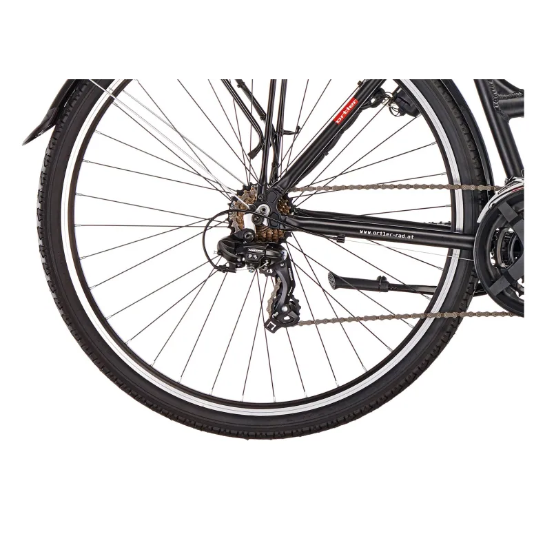 Trekkingowy Rower Damski 28 Lekki ALU 21 Biegów V-brake Turystyczny Czarny Matowy