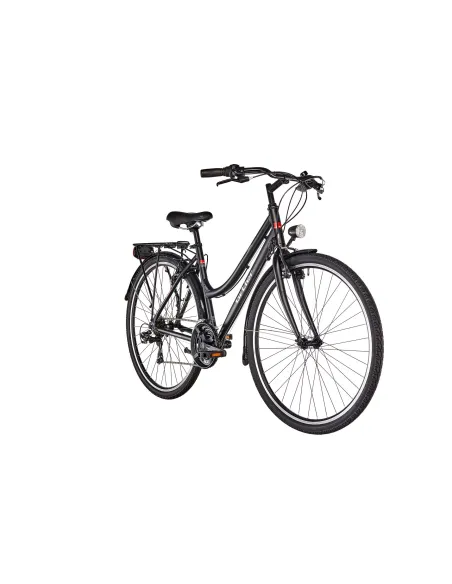 Trekkingowy Rower Damski 28 Lekki ALU 21 Biegów V-brake Turystyczny Czarny Matowy