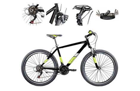 Rower Górski 26 V-brake 21 biegów Stopka Góral Stalowy Amortyzator MTB - 1