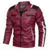 Kurtka Męska Gl Suit Skóra PU Styl Motocyklowy Casual Wiatroszczelna r. 5XL