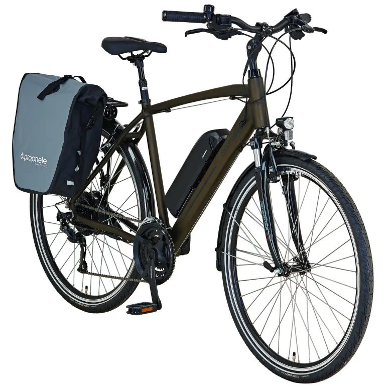 ALU Elektryczny Rower Męski 28 Trekkingowy 250W Lekki Prophete SAKWA