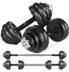 Hantle Ciężary Sztangi Amonax 30kg Żeliwne Regulowane Fitness Zestaw Unisex