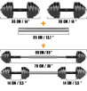 Hantle Ciężary Sztangi Amonax 30kg Żeliwne Regulowane Fitness Zestaw Unisex