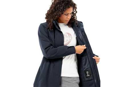 Kurtka Damska Zimowa Jack Wolfskin Ottawa Coat 3 W 1 Wodoodporna Bluesign S - 2