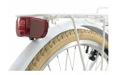 Rower Miejski Damka Retro 28 Koszyk 6 Biegów Wygodne Siodełko Akcesoria LED - 6