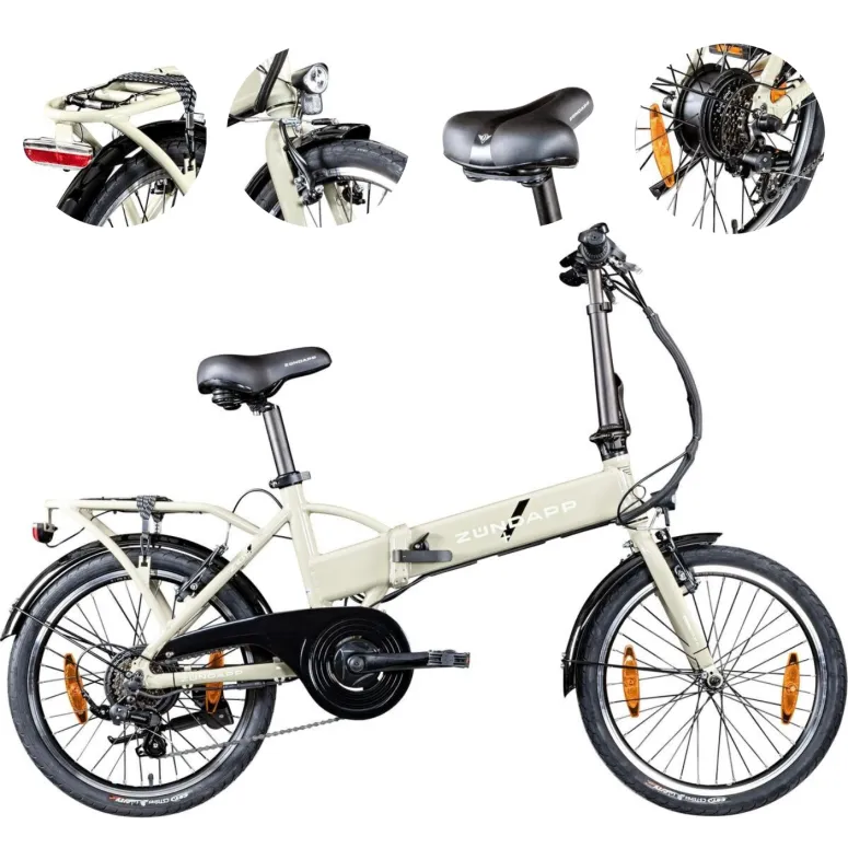 Składany Rower Elektryczny 20 ALU 9,6Ah 90km 250W