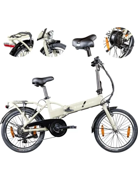 Składany Rower Elektryczny 20 ALU 9,6Ah 90km 250W