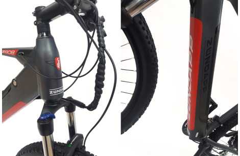 Rower Elektryczny Górski 27,5 Hydraulika Góral MTB 5 Trybów Damski Męski - 11