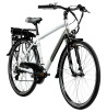 Elektryczny Rower Trekkingowy 28 Aluminiowy Wspomaganie 5 Trybów Dzwonek