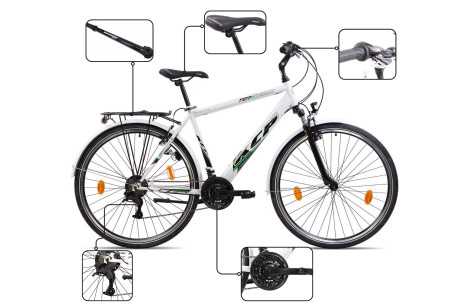 Rower Męski Trekkingowy Koła 28" SHIMANO Światła Dynamo Bagażnik Błotniki - 7