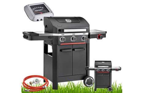 Grill Gazowy Ogrodowy ŻELIWNY Ruszt Nierdzewny Hamson 13,2kW 3+1 Mocny Duży - 1