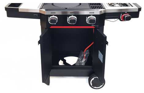Grill Gazowy Ogrodowy ŻELIWNY Ruszt Nierdzewny Hamson 13,2kW 3+1 Mocny Duży - 12