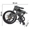 Rower Elektryczny Składany Koła 20" Męski Damski Składak 250 W ALU SHIMANO - 3