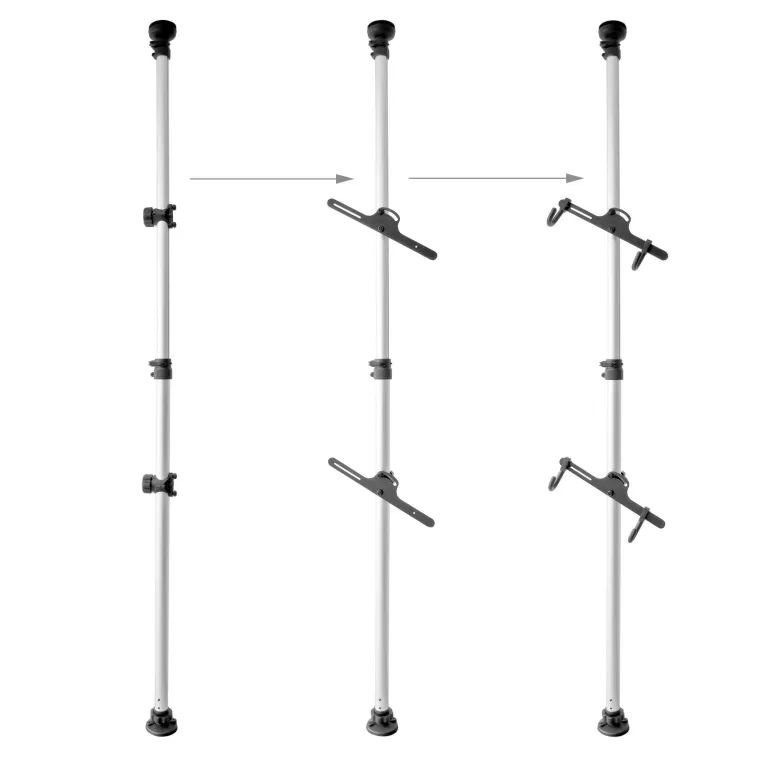 Wieszak Ścienny Na Rower Rowery Uchwyt Stojak Hak Regulacja 2 Rowery 40 KG