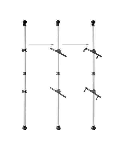 Wieszak Ścienny Na Rower Rowery Uchwyt Stojak Hak Regulacja 2 Rowery 40 KG