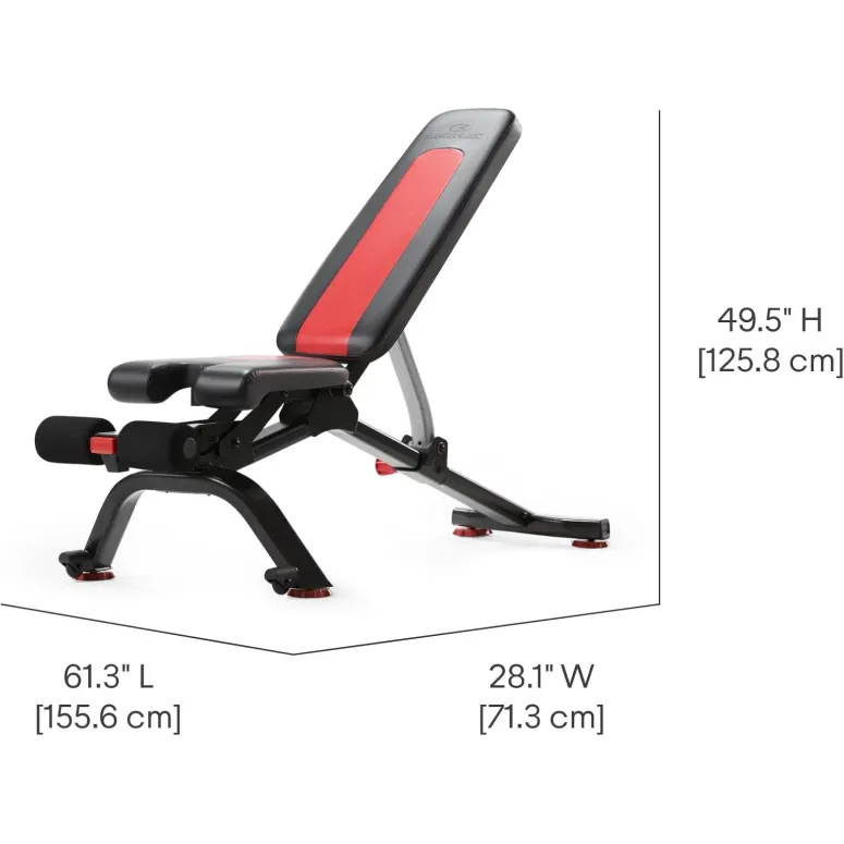 Ławka Treningowa Do Ćwiczeń Bowflex 5.1S Regulowana Składana Skośna