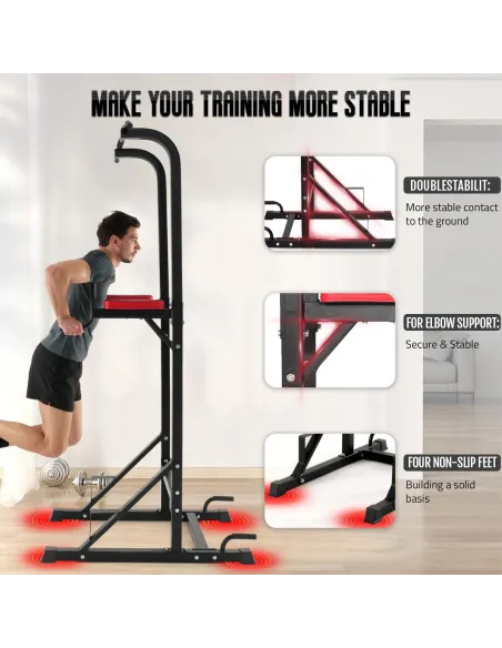 Poręcz Stacjonarna Regulowana ISE Drążek Uchwyty Do Ćwiczeń Dipów Mocna