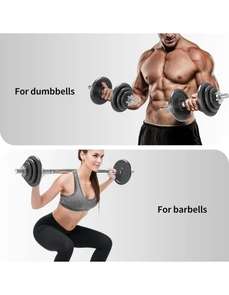 Hantle Ciężary Regulowane PROIRON 20kg Zabezpieczenia na Sztangę Zestaw 3w1