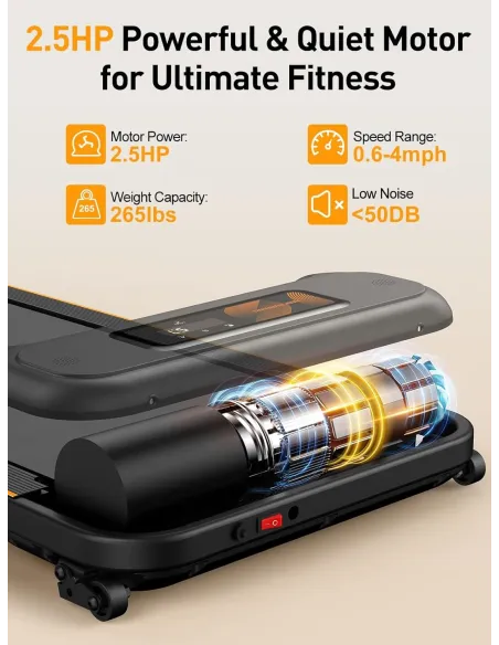 Bieżnia Elektryczna Pod Łóżko Składana Domowa Kąt Nachylenia Do 120 KG