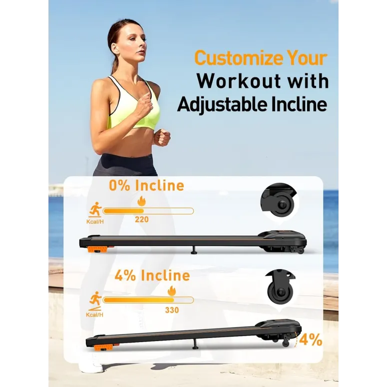 Bieżnia Elektryczna Pod Łóżko Składana Domowa Kąt Nachylenia Do 120 KG