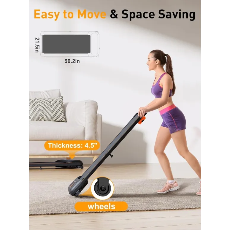 Bieżnia Elektryczna Pod Łóżko Składana Domowa Kąt Nachylenia Do 120 KG