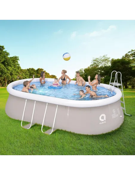 Basen Stelażowy Owalny Jilong Avenli 10kL UltraFrame Ogrodowy 540x304x106cm
