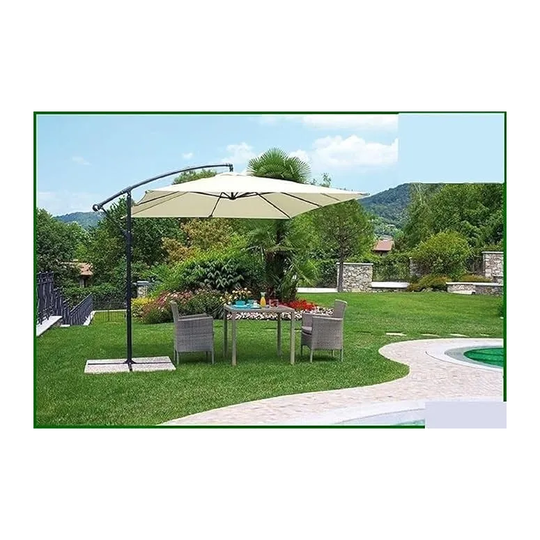 Parasol Ogrodowy Megashopitalia Duży Składany Przeciwsłoneczny Solidny 3x3m