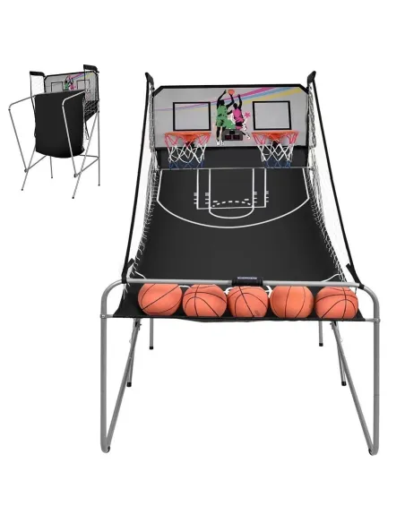 Automat Do Koszykówki Kosz Costway SP35202 GR Indoor Zestaw