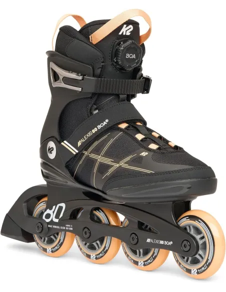 Damskie Rolki Rekreacyjne K2 ALEXIS 80 BOA Fitness Wrotki Łyżwy 39 / 25 cm
